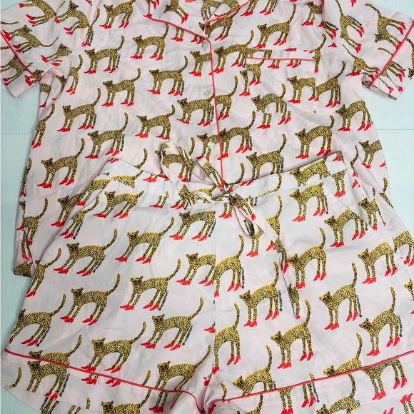 Bouffants and Broken Hearts Cheetah Pajama Set— Short - Picture 3 of 9